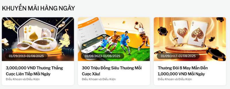 Khuyến mãi hàng ngày: “Cày” đều – nhận quà liên tục
